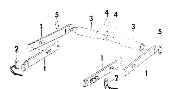 Three Point Hitch Stabilizer Diagram and Parts List for CUB185  Cub Cadet Lawn Tractor
